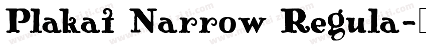 Plakat Narrow Regula字体转换